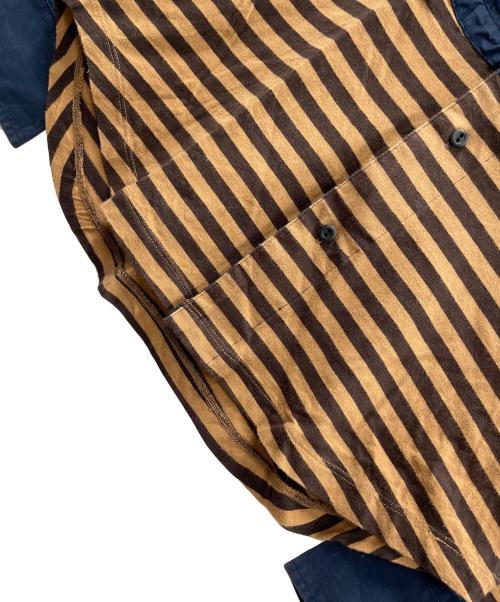 Vivienne Westwood man（ヴィヴィアン ウェストウッド マン）Vivienne Westwood man (ヴィヴィアン ウェストウッド マン) 長袖シャツ ネイビー×カーキ サイズ:46の古着・服飾アイテム