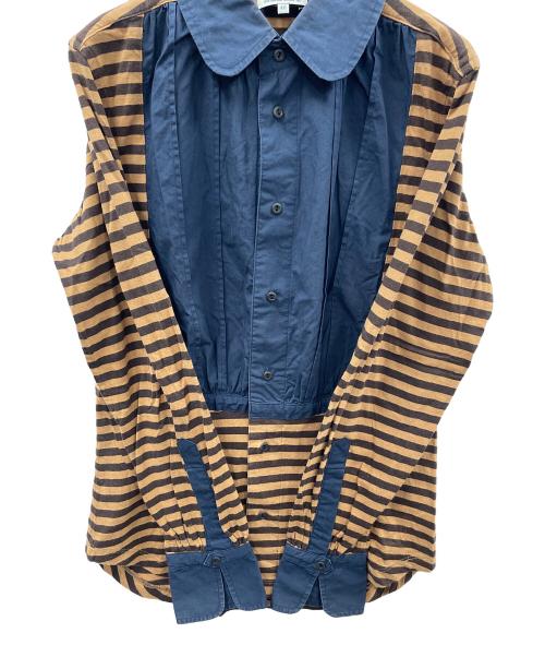 Vivienne Westwood man（ヴィヴィアン ウェストウッド マン）Vivienne Westwood man (ヴィヴィアン ウェストウッド マン) 長袖シャツ ネイビー×カーキ サイズ:46の古着・服飾アイテム