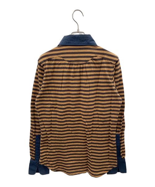 Vivienne Westwood man（ヴィヴィアン ウェストウッド マン）Vivienne Westwood man (ヴィヴィアン ウェストウッド マン) 長袖シャツ ネイビー×カーキ サイズ:46の古着・服飾アイテム