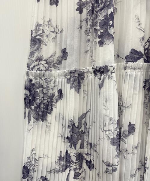 Snidel（スナイデル）Snidel (スナイデル) プリーツプリントワンピース ホワイト×パープル サイズ:1の古着・服飾アイテム