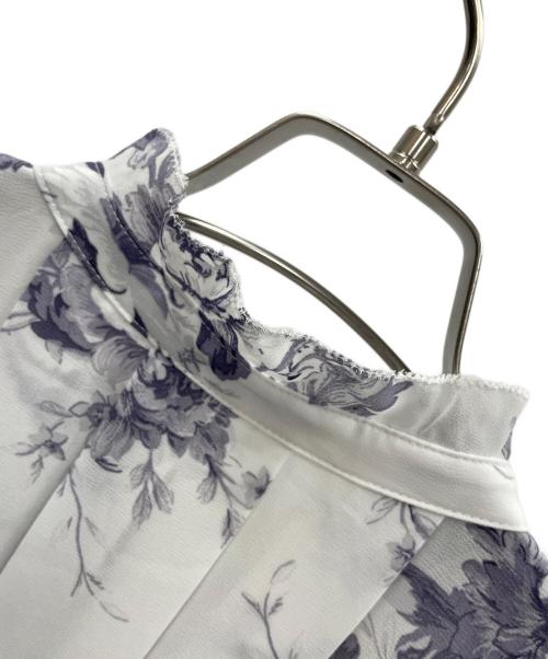 Snidel（スナイデル）Snidel (スナイデル) プリーツプリントワンピース ホワイト×パープル サイズ:1の古着・服飾アイテム