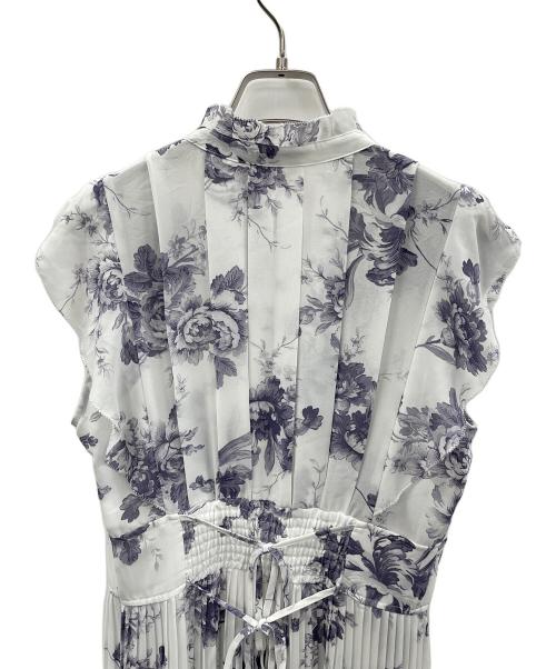 Snidel（スナイデル）Snidel (スナイデル) プリーツプリントワンピース ホワイト×パープル サイズ:1の古着・服飾アイテム