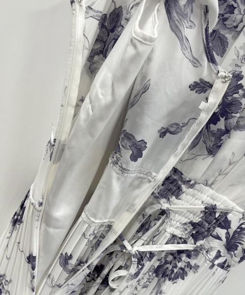 Snidel（スナイデル）Snidel (スナイデル) プリーツプリントワンピース ホワイト×パープル サイズ:1の古着・服飾アイテム