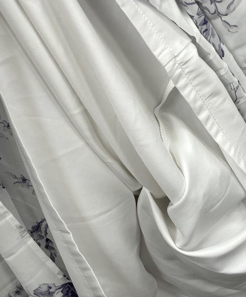 Snidel（スナイデル）Snidel (スナイデル) プリーツプリントワンピース ホワイト×パープル サイズ:1の古着・服飾アイテム