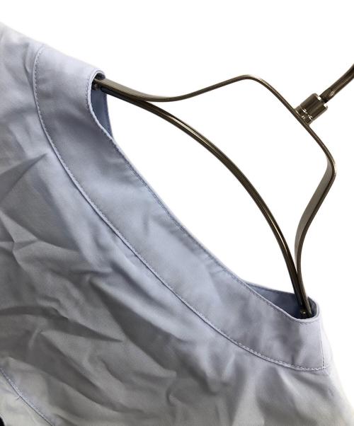 Snidel（スナイデル）Snidel (スナイデル) ノースリーブ ボウタイドッキングニットワンピース ネイビー×ブルー サイズ:Fの古着・服飾アイテム