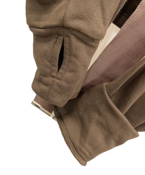 Snidel（スナイデル）Snidel (スナイデル) フリルカットパーカー ブラウン サイズ:Fの古着・服飾アイテム