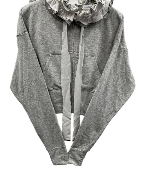 Snidel（スナイデル）Snidel (スナイデル) フリルカットパーカー グレー サイズ:Fの古着・服飾アイテム