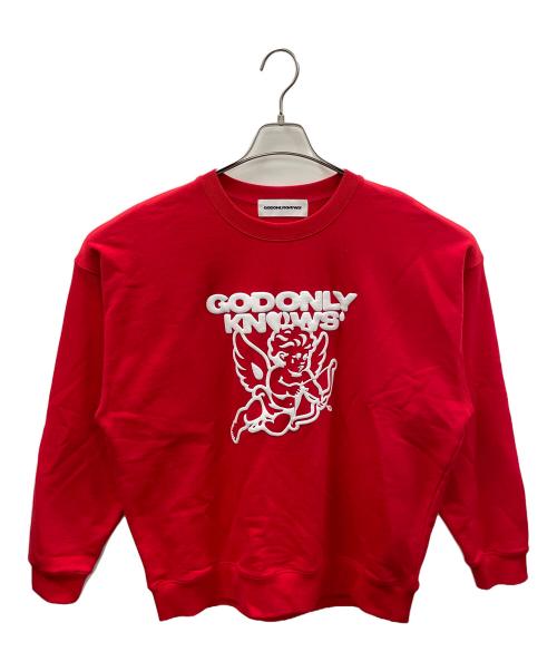GODONLYKNOWS（ゴッド オンリー ノウズ）GODONLYKNOWS (ゴッド オンリー ノウズ) スウェット レッド サイズ:Mの古着・服飾アイテム