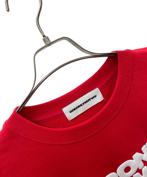 GODONLYKNOWS（ゴッド オンリー ノウズ）GODONLYKNOWS (ゴッド オンリー ノウズ) スウェット レッド サイズ:Mの古着・服飾アイテム