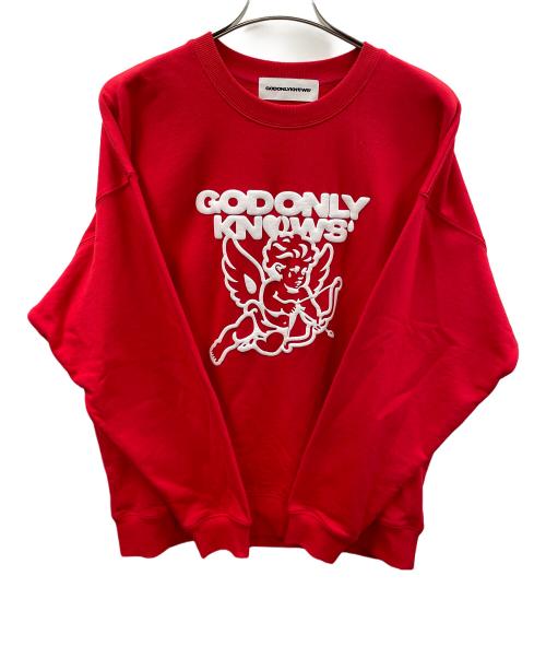 GODONLYKNOWS（ゴッド オンリー ノウズ）GODONLYKNOWS (ゴッド オンリー ノウズ) スウェット レッド サイズ:Mの古着・服飾アイテム