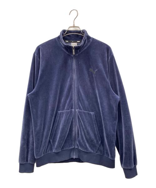 PUMA（プーマ）PUMA (プーマ) ベロアトラックジャケット ネイビー サイズ:Lの古着・服飾アイテム