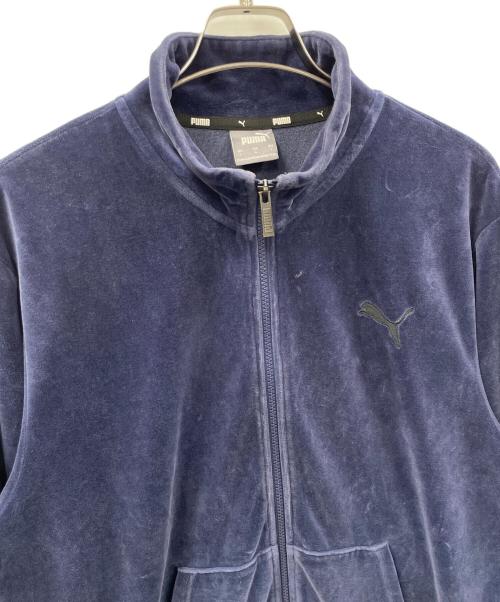 PUMA（プーマ）PUMA (プーマ) ベロアトラックジャケット ネイビー サイズ:Lの古着・服飾アイテム