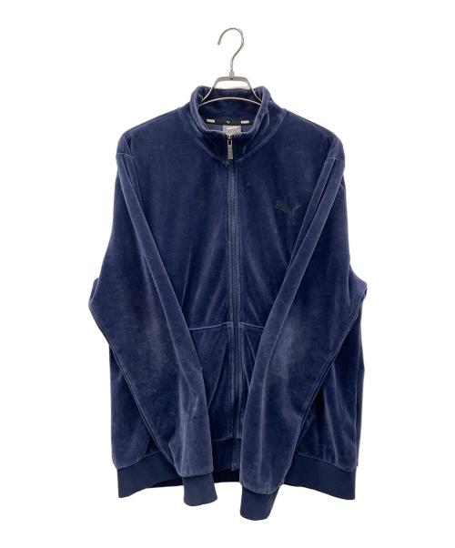 PUMA（プーマ）PUMA (プーマ) ベロアトラックジャケット ネイビー サイズ:Lの古着・服飾アイテム