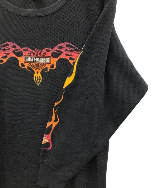 HARLEY-DAVIDSON（ハーレーダビッドソン）HARLEY-DAVIDSON (ハーレーダビッドソン) サーマルカットソー ブラック サイズ:XXLの古着・服飾アイテム