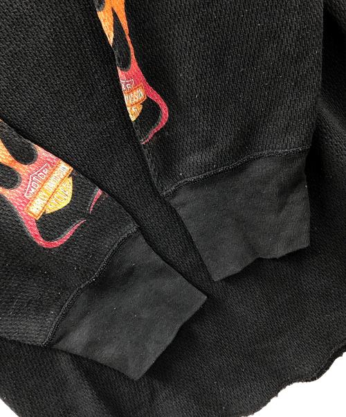 HARLEY-DAVIDSON（ハーレーダビッドソン）HARLEY-DAVIDSON (ハーレーダビッドソン) サーマルカットソー ブラック サイズ:XXLの古着・服飾アイテム