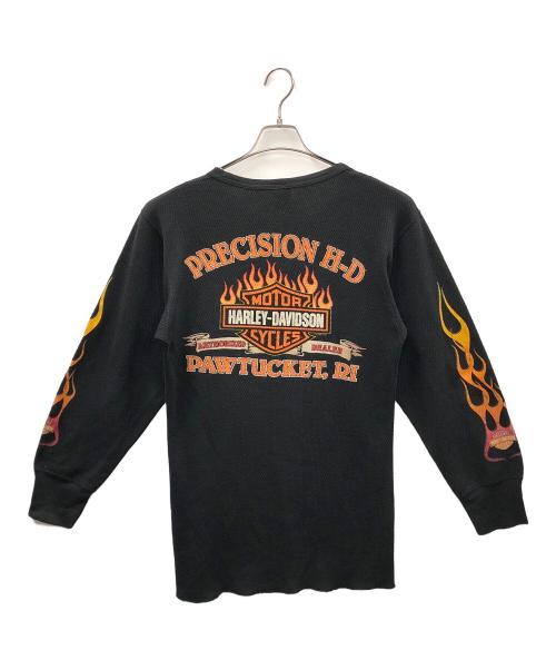 HARLEY-DAVIDSON（ハーレーダビッドソン）HARLEY-DAVIDSON (ハーレーダビッドソン) サーマルカットソー ブラック サイズ:XXLの古着・服飾アイテム