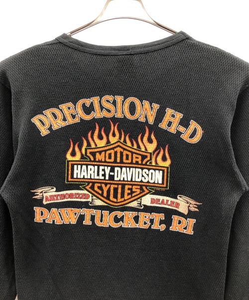 HARLEY-DAVIDSON（ハーレーダビッドソン）HARLEY-DAVIDSON (ハーレーダビッドソン) サーマルカットソー ブラック サイズ:XXLの古着・服飾アイテム