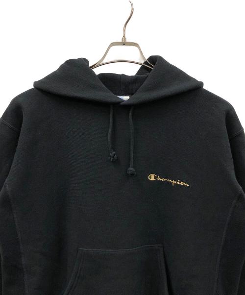 Champion REVERSE WEAVE（チャンピオン リバース ウィーブ）Champion REVERSE WEAVE (チャンピオン リバース ウィーブ) プルオーバーパーカー ブラック サイズ:Largeの古着・服飾アイテム