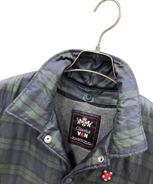VAN（ヴァン）VAN (ヴァン) コーチジャケット グリーン×ネイビー サイズ:Mの古着・服飾アイテム