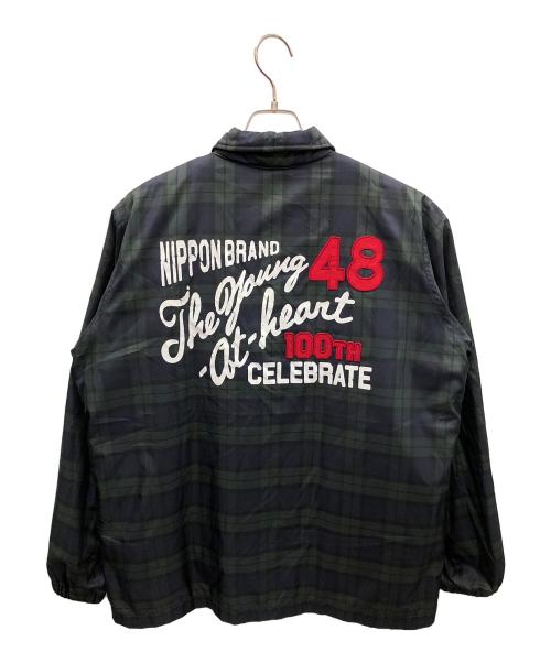 VAN（ヴァン）VAN (ヴァン) コーチジャケット グリーン×ネイビー サイズ:Mの古着・服飾アイテム