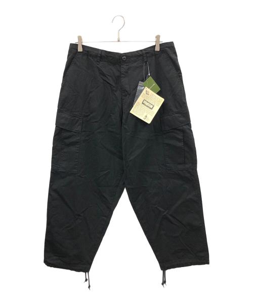 HINSON（ヒンソン）HINSON (ヒンソン) コットンリップストップカーゴパンツ ブラック サイズ:M 未使用品の古着・服飾アイテム