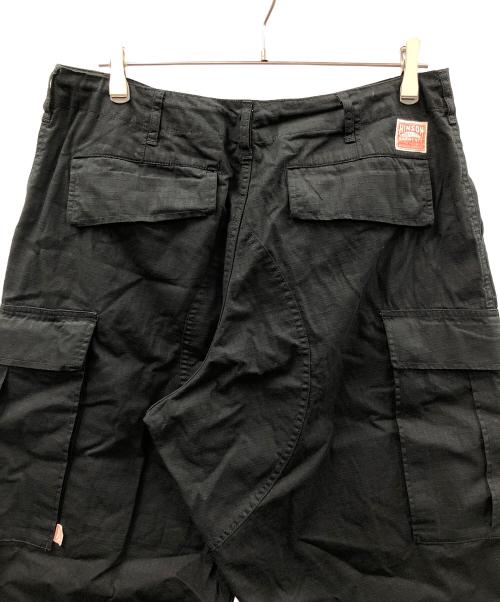 HINSON（ヒンソン）HINSON (ヒンソン) コットンリップストップカーゴパンツ ブラック サイズ:M 未使用品の古着・服飾アイテム