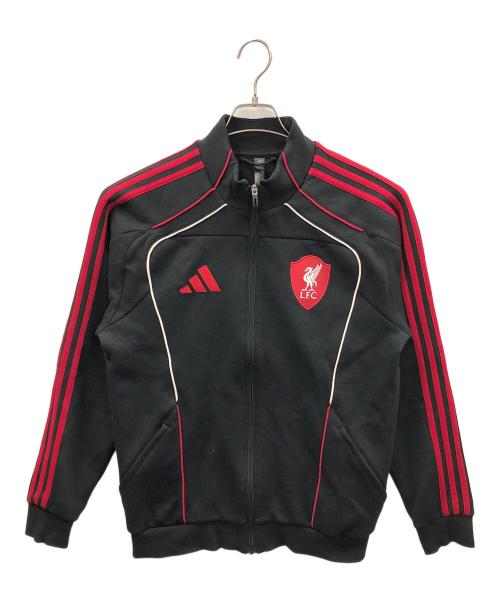 adidas（アディダス）adidas (アディダス) トラックジャケット リバプールFC UBP ダブルニット トラックトップ ブラック×レッド サイズ:J Mの古着・服飾アイテム