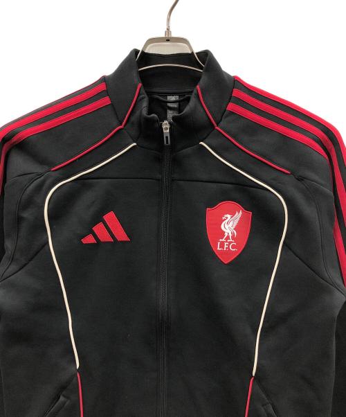 adidas（アディダス）adidas (アディダス) トラックジャケット リバプールFC UBP ダブルニット トラックトップ ブラック×レッド サイズ:J Mの古着・服飾アイテム