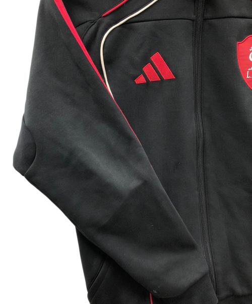 adidas（アディダス）adidas (アディダス) トラックジャケット リバプールFC UBP ダブルニット トラックトップ ブラック×レッド サイズ:J Mの古着・服飾アイテム
