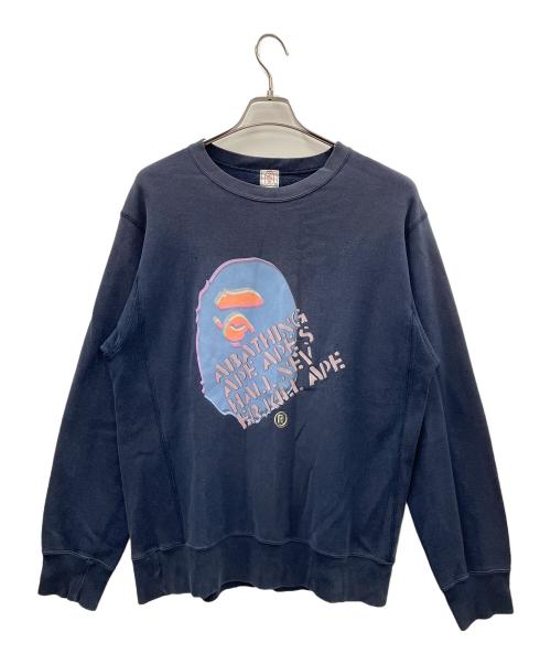 A BATHING APE（アベイシングエイプ）A BATHING APE (アベイシングエイプ) スウェット ネイビー サイズ:Mの古着・服飾アイテム