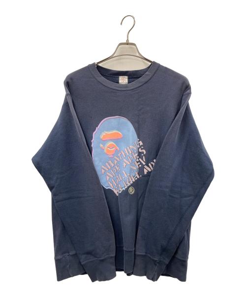 A BATHING APE（アベイシングエイプ）A BATHING APE (アベイシングエイプ) スウェット ネイビー サイズ:Mの古着・服飾アイテム