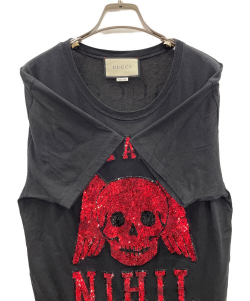 GUCCI（グッチ）GUCCI (グッチ) Tシャツ SINE A MORE NIHIL（シネ アモーレ ニヒル） ブラック サイズ:Mの古着・服飾アイテム