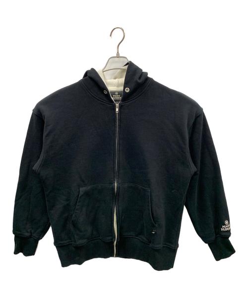 MAGIC NUMBER（マジックナンバー）MAGIC NUMBER (マジックナンバー) ジップパーカー 裏地サーマル ブラック サイズ:Mの古着・服飾アイテム