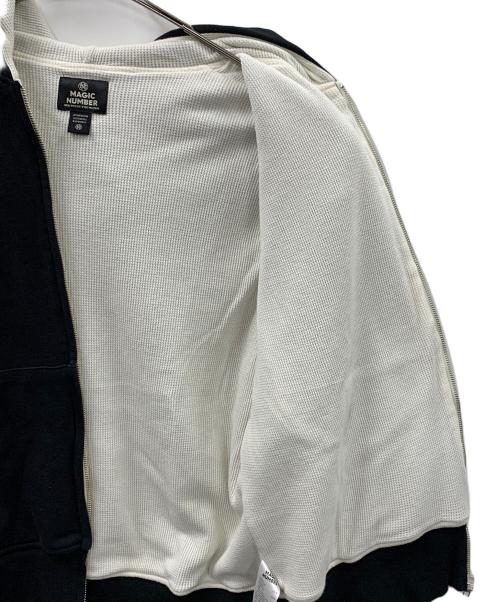MAGIC NUMBER（マジックナンバー）MAGIC NUMBER (マジックナンバー) ジップパーカー 裏地サーマル ブラック サイズ:Mの古着・服飾アイテム
