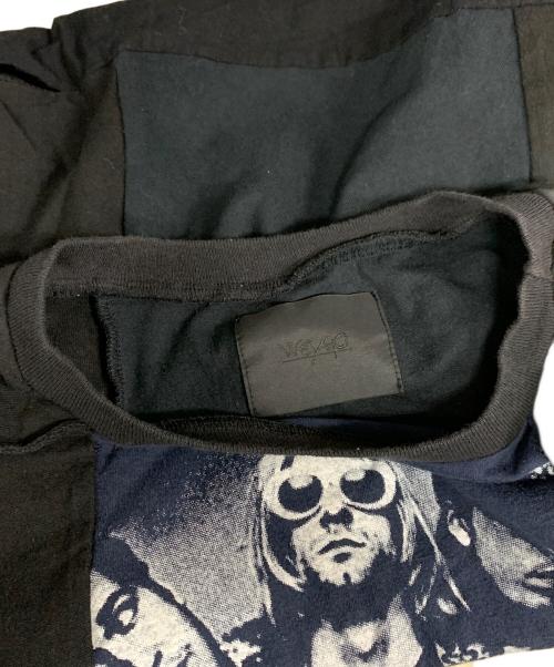 WEYEP（ウィエップ）WEYEP (ウィエップ) ロングスリーブカットソー Front And Right Sleeve Rocktee（フロント アンド ライト スリーブ ロックティー） ブラック サイズ:Lの古着・服飾アイテム
