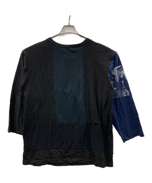 WEYEP（ウィエップ）WEYEP (ウィエップ) ロングスリーブカットソー Front And Right Sleeve Rocktee（フロント アンド ライト スリーブ ロックティー） ブラック サイズ:Lの古着・服飾アイテム