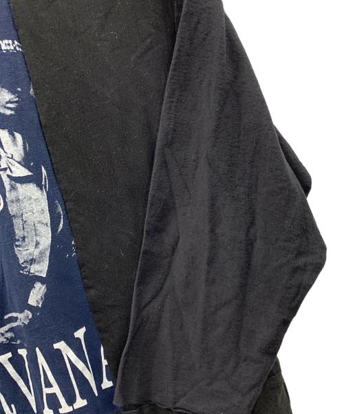 WEYEP（ウィエップ）WEYEP (ウィエップ) ロングスリーブカットソー Front And Right Sleeve Rocktee（フロント アンド ライト スリーブ ロックティー） ブラック サイズ:Lの古着・服飾アイテム