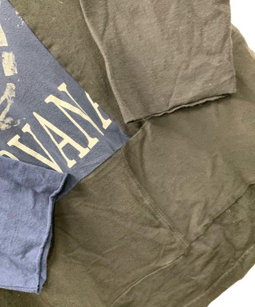 WEYEP（ウィエップ）WEYEP (ウィエップ) ロングスリーブカットソー Front And Right Sleeve Rocktee（フロント アンド ライト スリーブ ロックティー） ブラック サイズ:Lの古着・服飾アイテム