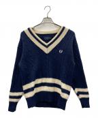 FRED PERRYフレッドペリー）の古着「ニット」｜ネイビー