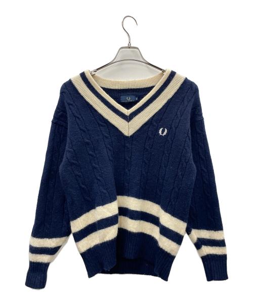 FRED PERRY（フレッドペリー）FRED PERRY (フレッドペリー) ニット ネイビー サイズ:Mの古着・服飾アイテム