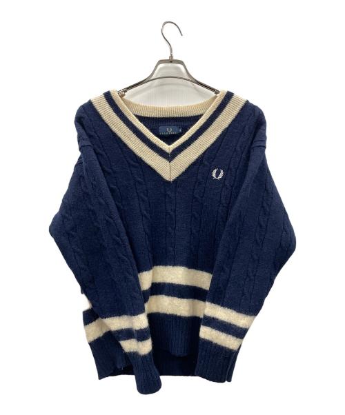 FRED PERRY（フレッドペリー）FRED PERRY (フレッドペリー) ニット ネイビー サイズ:Mの古着・服飾アイテム