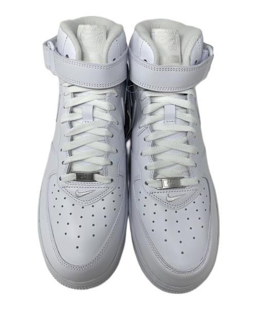 NIKE（ナイキ）NIKE (ナイキ) SUPREME (シュプリーム) スニーカー AIR FORCE 1 MID（エアフォース1 ミッド） ホワイト サイズ:28.5cmの古着・服飾アイテム