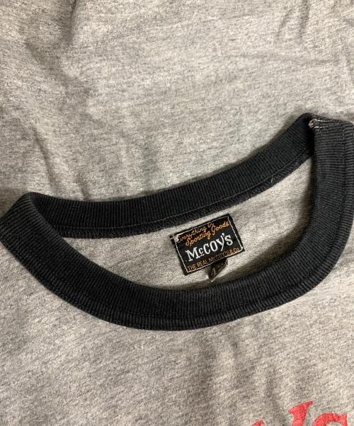 THE REAL McCOY'S（ザ・リアルマッコイズ）THE REAL McCOY'S (ザ・リアルマッコイズ) リンガーTシャツ グレー サイズ:42の古着・服飾アイテム