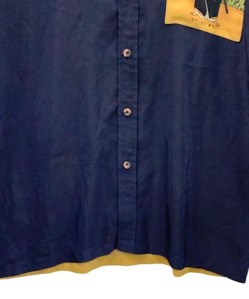 FIRST DOWN（ファーストダウン）FIRST DOWN (ファーストダウン) アロハシャツ ネイビー×グリーン サイズ:L/Gの古着・服飾アイテム