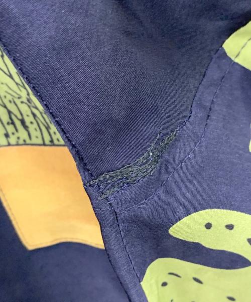 FIRST DOWN（ファーストダウン）FIRST DOWN (ファーストダウン) アロハシャツ ネイビー×グリーン サイズ:L/Gの古着・服飾アイテム