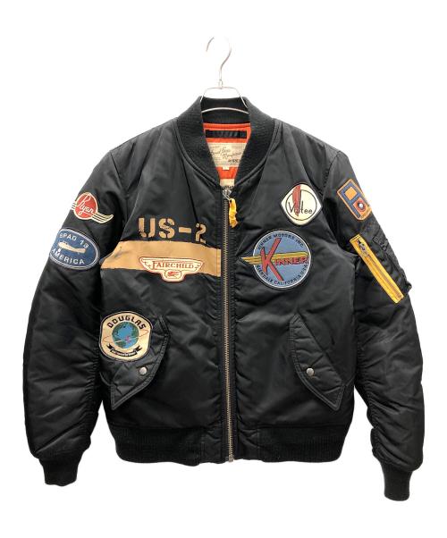 AVIREX（アヴィレックス）AVIREX (アヴィレックス) MA-1ジャケット ブラック サイズ:Lの古着・服飾アイテム