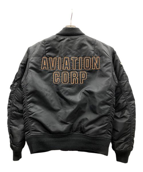 AVIREX（アヴィレックス）AVIREX (アヴィレックス) MA-1ジャケット ブラック サイズ:Lの古着・服飾アイテム