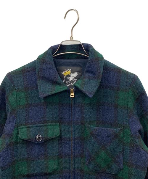 FAT（エフエーティー）FAT (エフエーティー) ウールジャケット HAWKER（ホーカー） ネイビー×グリーン サイズ:TITCHの古着・服飾アイテム