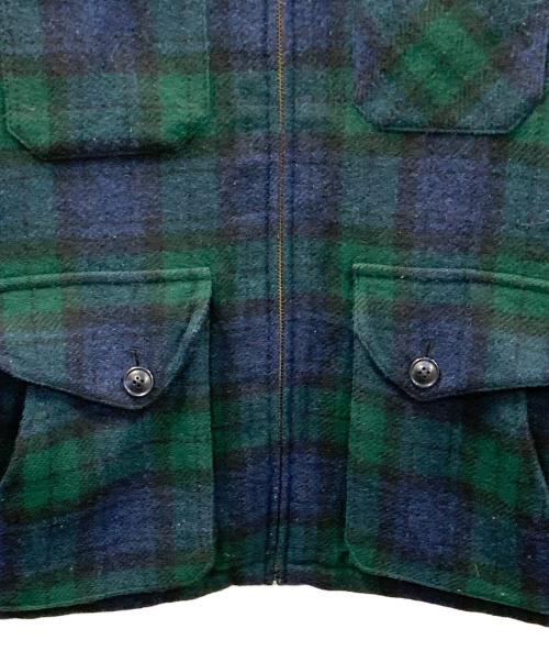 FAT（エフエーティー）FAT (エフエーティー) ウールジャケット HAWKER（ホーカー） ネイビー×グリーン サイズ:TITCHの古着・服飾アイテム