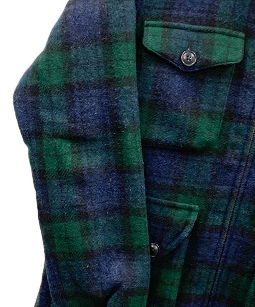 FAT（エフエーティー）FAT (エフエーティー) ウールジャケット HAWKER（ホーカー） ネイビー×グリーン サイズ:TITCHの古着・服飾アイテム